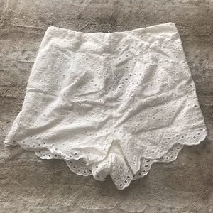 Sabo Skirt White Eyelet Shorts NEW